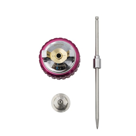 Intertool LVLP Air Spray Gun Needle, Nozzle, Air Cap Set, 1.3 mm PT08-2413